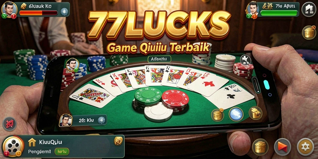 Gameplay seru QiuQiu dalam 77LUCKS yang menantang.
