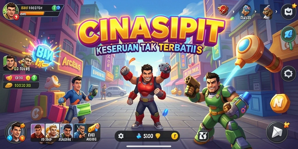 Gameplay seru CINASIPIT dengan grafis menawan dan tantangan menarik.