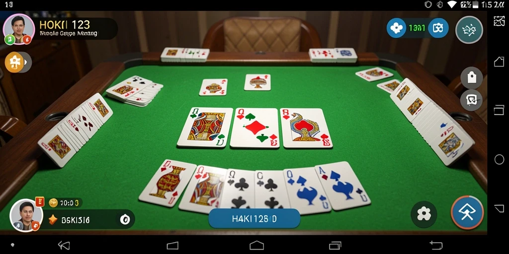 Tampilan gameplay seru HOKI123 yang mempertemukan pemain Gaple.