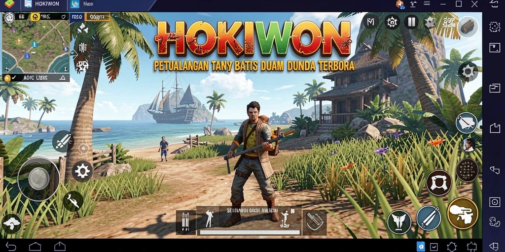 Tampilan gameplay HOKIWON di dunia terbuka yang menarik.