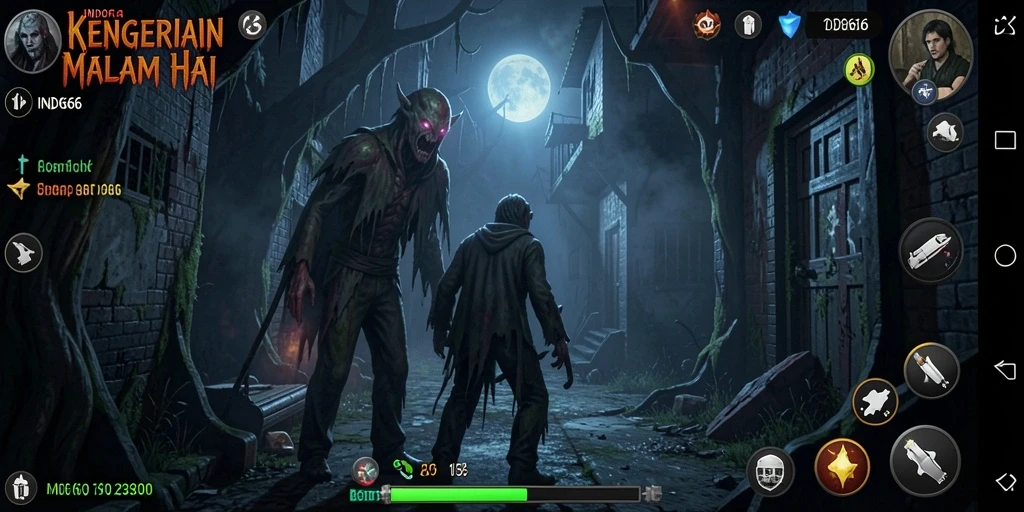 Screenshot dari gameplay menegangkan IND666 menunjukkan suasana horor yang mendalam.