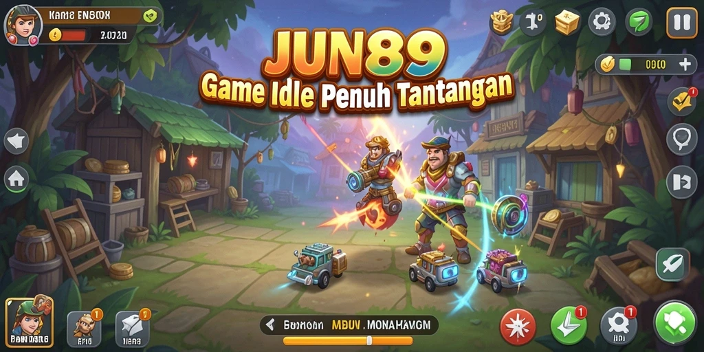 Tampilan gameplay menarik dari JUN88 dengan karakter yang beraksi.