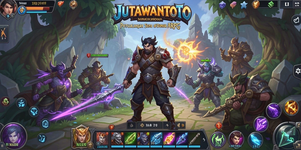 Tampilan gameplay JUTAWANTOTO yang mendebarkan dalam pertempuran ARPG.