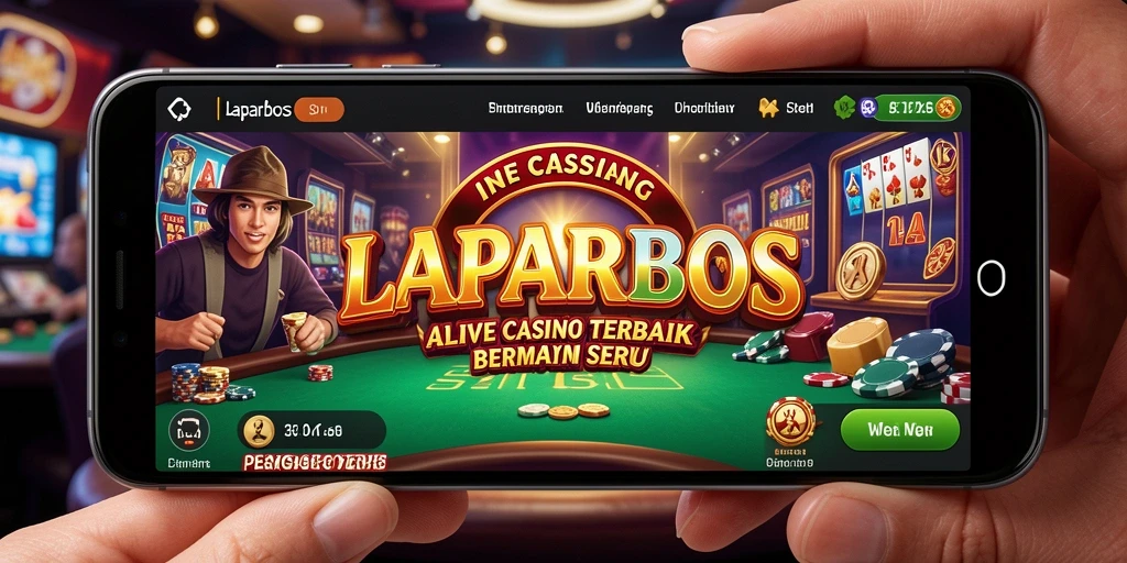 Screenshot gameplay LAPARBOS yang menunjukkan suasana Live Casino yang menarik.