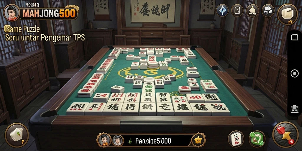 Tampilan gameplay MAHJONG500 yang menarik dan seru.