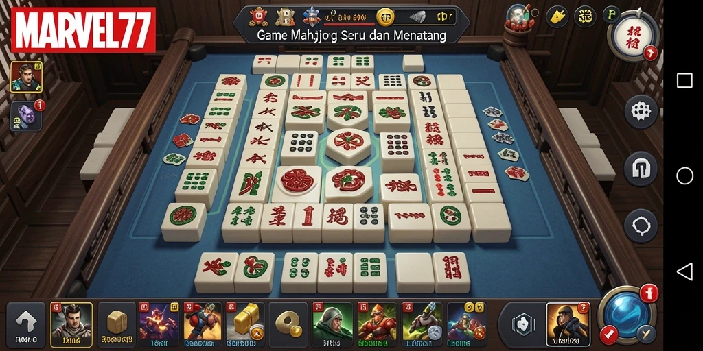 Tampilan gameplay seru Mahjong di MARVEL77.