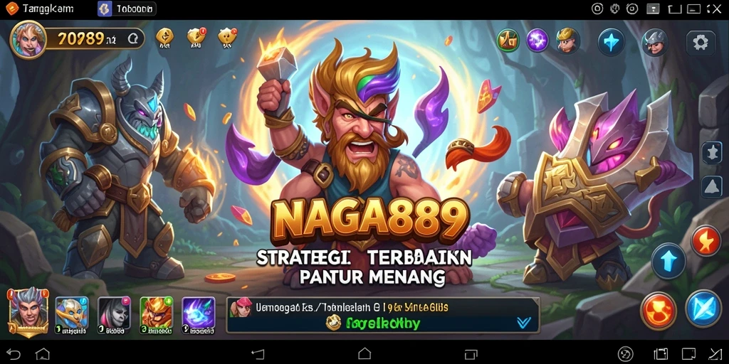 Tampilan gameplay NAGA889 yang menampilkan pertempuran strategi yang intens.