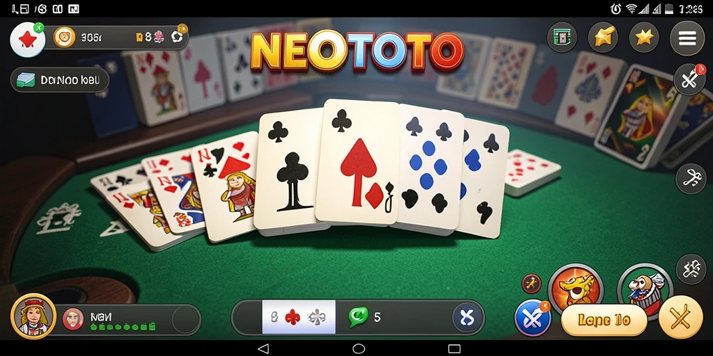 Screenshot NEOTOTO menampilkan gameplay seru dalam permainan Domino.