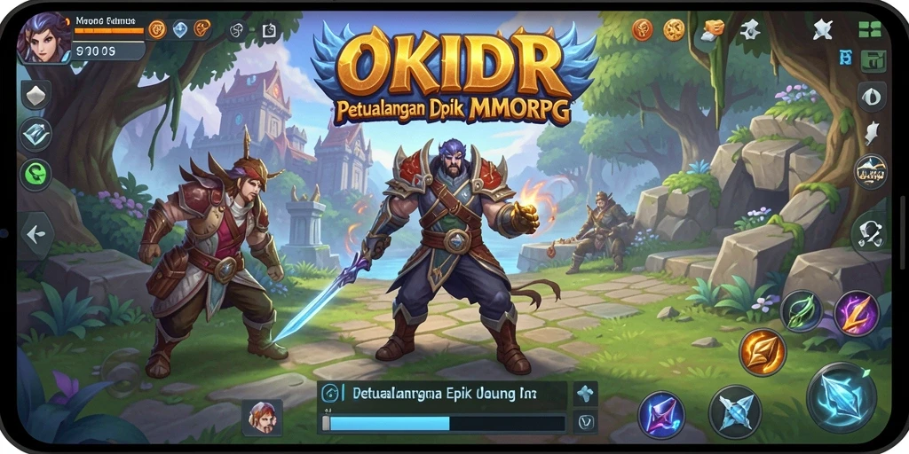 Tampilan gameplay seru dan interaktif di dunia <strong>OKIDR</strong> MMORPG.