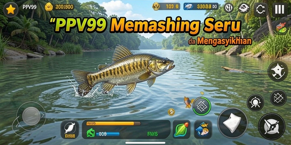 Screenshot utama PPV99 menampilkan gameplay memancing yang seru dan menarik.