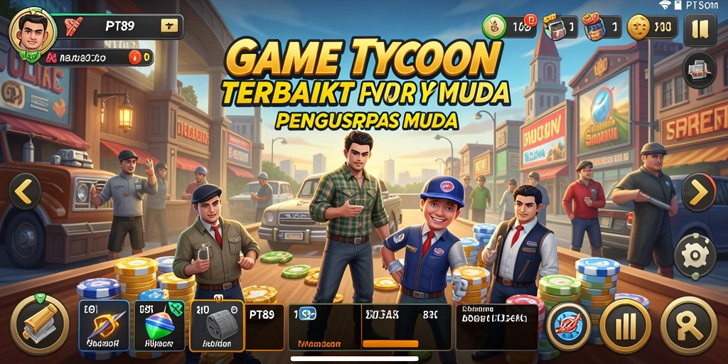 Tangkapan layar gameplay PT89 menunjukkan simulasi bisnis yang menarik.