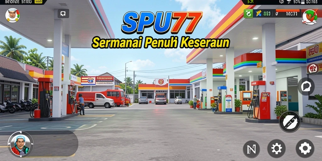 Tampilan menarik dari gameplay SPBU77 yang menghibur.