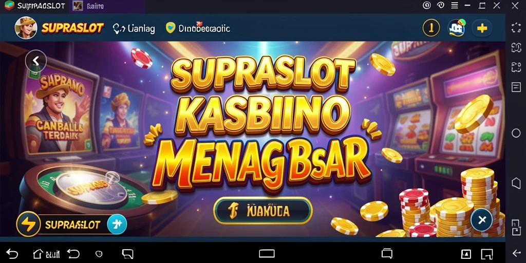 Tampilan grafik yang menakjubkan dalam gameplay Kasino SUPRASLOT.