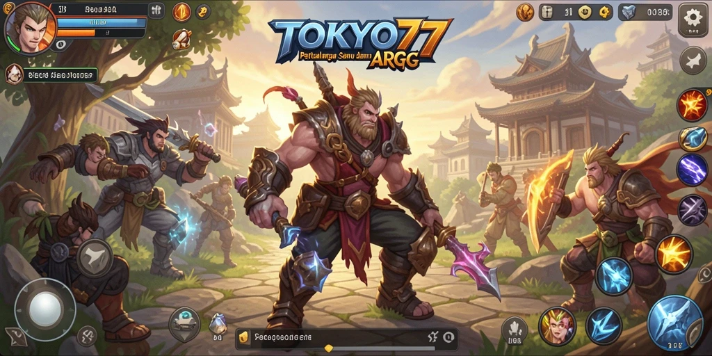 Tampilan menarik saat beraksi dalam petualangan ARPG TOKYO77.