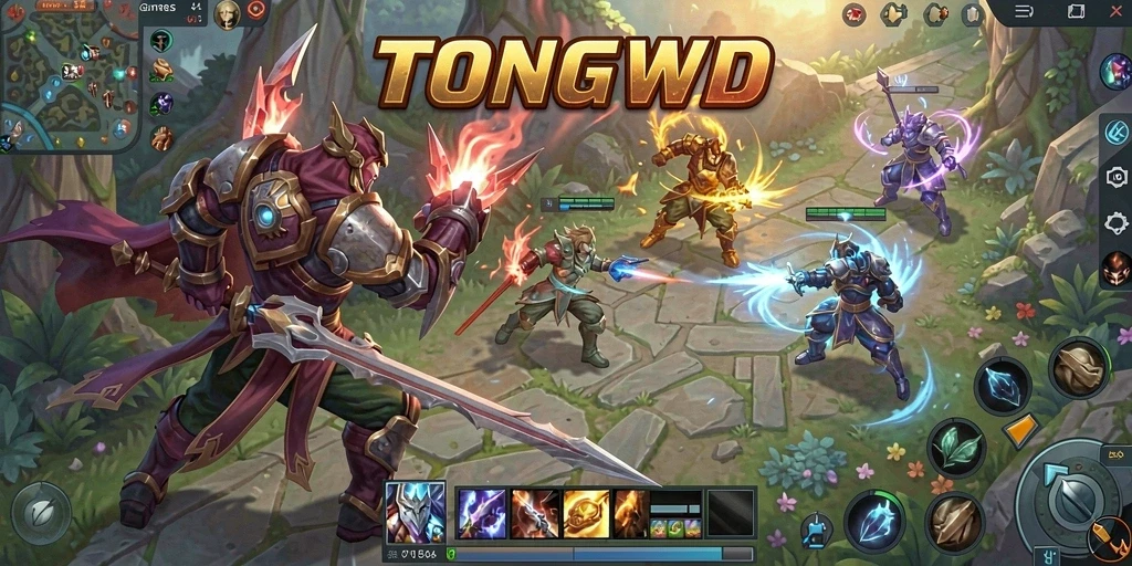 Tampilan seru dalam pertarungan game MOBA TONGWD